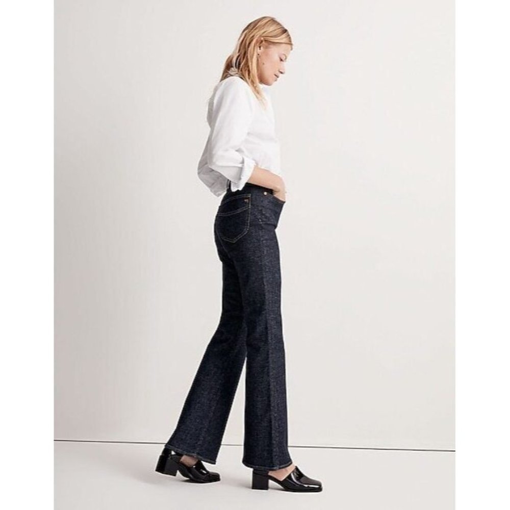 MADEWELL jeans the perfect vintage flare wrenford wash dark blue high rise 28 - Picture 2 of 11